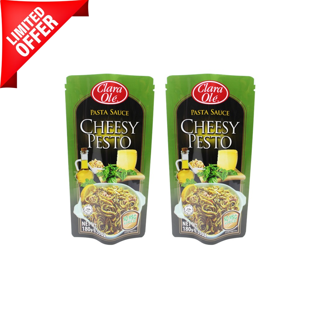 Clara Olé Cheesy Pesto 180g (Bundle of 2) with FREE Ecobag Sysu